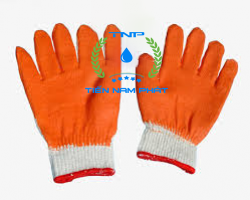 Coated rubber gloves