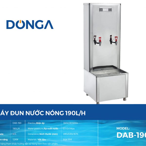 MÁY ĐUN NƯỚC NÓNG TỰ ĐỘNG DONGA DAB 190
